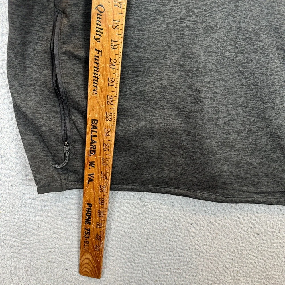 The North Face Shirt Mens XL Quarter Zip Charcoal Grey Heather Pullover Stretch